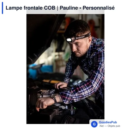 Lampe frontale personnalisable avec logo - Modèle Pauline - Image 2