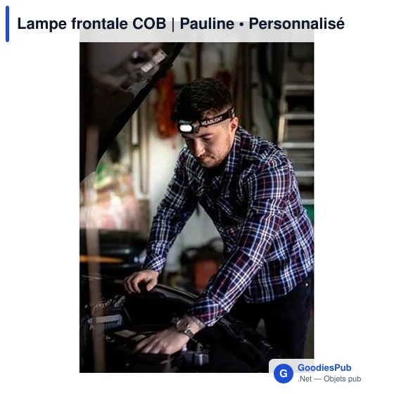 Lampe frontale personnalisable avec logo - Modèle Pauline - Image 3