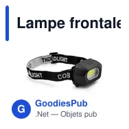 Lampe frontale personnalisable avec logo - Modèle Pauline - Miniature 4