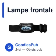 Lampe frontale personnalisable en plastique avec logo - Kylie - Miniature 1