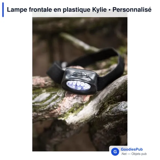Lampe frontale personnalisable en plastique avec logo - Kylie - Image 2