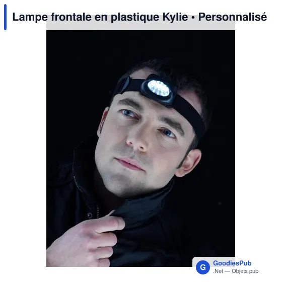 Lampe frontale personnalisable en plastique avec logo - Kylie - Image 3