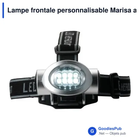 Lampe frontale personnalisable Marisa avec logo