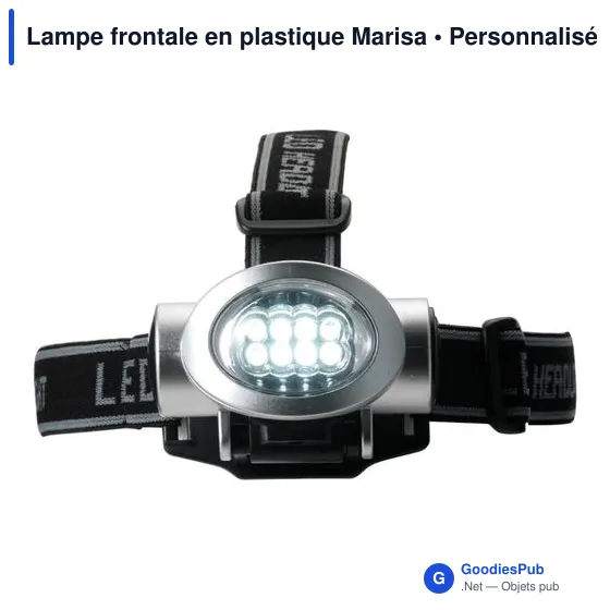 Lampe frontale personnalisable Marisa avec logo - Image 1