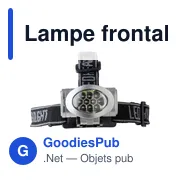 Lampe frontale personnalisable Marisa avec logo - Miniature 3