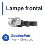 Lampe frontale personnalisable Marisa avec logo - Miniature 4