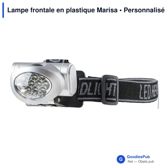 Lampe frontale personnalisable Marisa avec logo - Image 4