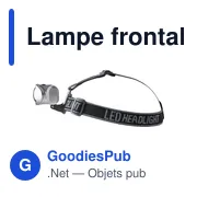 Lampe frontale personnalisable Marisa avec logo - Miniature 5