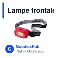 Lampe frontale en polyester Azalia - Miniature 2