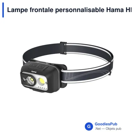 Lampe frontale personnalisable Hama HL500 avec logo