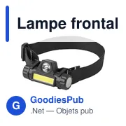 Lampe frontale personnalisable avec logo - Modèle Mina - Miniature 2