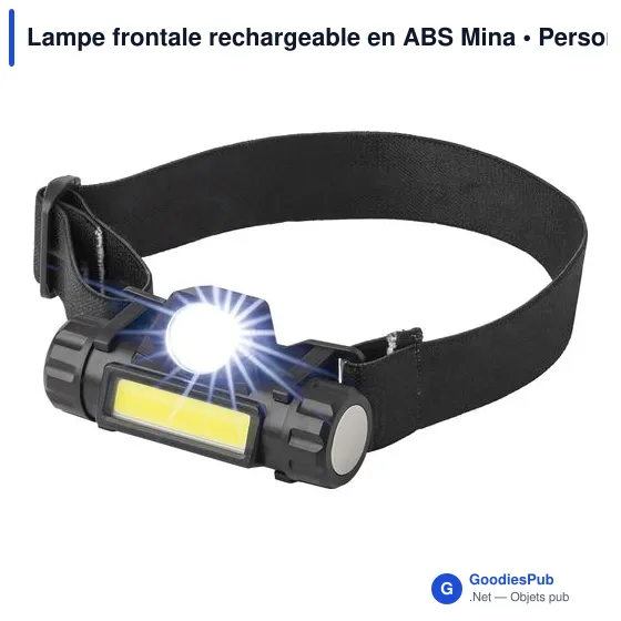 Lampe frontale personnalisable avec logo - Modèle Mina - Image 3