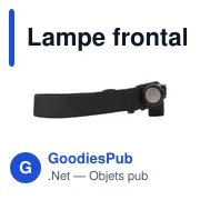 Lampe frontale personnalisable avec logo - Modèle Mina - Miniature 4