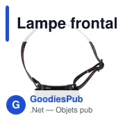 Lampe frontale personnalisable avec logo - Modèle Mina - Miniature 5