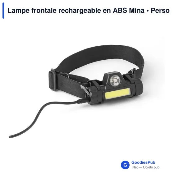 Lampe frontale personnalisable avec logo - Modèle Mina - Image 6