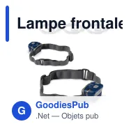 Lampe frontale personnalisable en ABS avec logo - Classique - Miniature 1