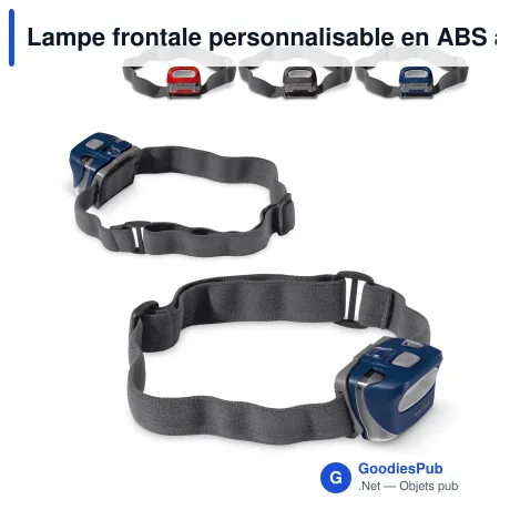 Lampe frontale personnalisable en ABS avec logo - Classique