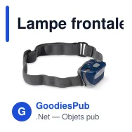 Lampe frontale personnalisable en ABS avec logo - Classique - Miniature 2