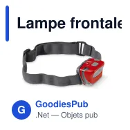 Lampe frontale personnalisable en ABS avec logo - Classique - Miniature 3