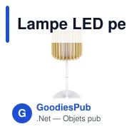Lampe LED personnalisable Coollux 31 cm en bois naturel avec logo - Lamella Luna Tall - Miniature 2