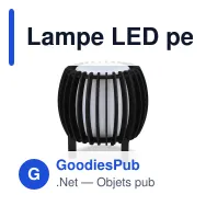 Lampe LED personnalisable Coollux en bois blanc ou noir avec logo - Lamella Sol - Miniature 3