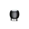 Variante Noir - Lampe LED personnalisable Coollux en bois blanc ou noir avec logo - Lamella Sol
