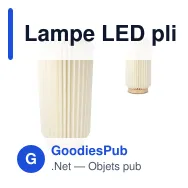 Lampe LED pliable personnalisable Coollux 32 cm en papier FSC avec logo - Aurora Tall - Miniature 1