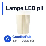 Lampe LED pliable personnalisable Coollux 32 cm en papier FSC avec logo - Aurora Tall - Miniature 2
