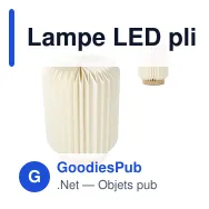 Lampe LED pliable personnalisable Coollux en papier FSC avec logo - Aurore - Miniature 1