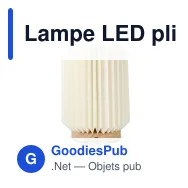 Lampe LED pliable personnalisable Coollux en papier FSC avec logo - Aurore - Miniature 2