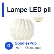 Lampe LED pliable personnalisable Coollux en papier FSC avec logo - Luna - Miniature 1