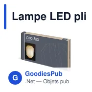 Lampe LED pliable personnalisable Coollux format boîte aux lettres avec logo - Eos - Miniature 2