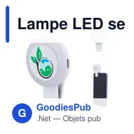 Lampe LED selfie personnalisable à 3 niveaux de luminosité avec logo - Universelle - Miniature 1