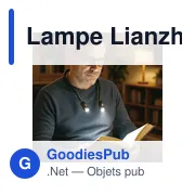 Lampe de lecture personnalisable avec logo - Lampe Lianzhi - Miniature 4