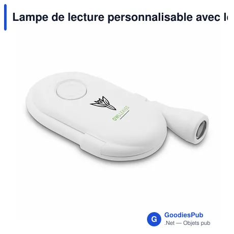 Lampe de lecture personnalisable avec logo - Lampe livre pliable Mazi