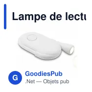 Lampe de lecture personnalisable avec logo - Lampe livre pliable Mazi - Miniature 3