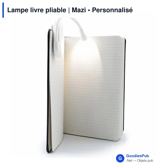 Lampe de lecture personnalisable avec logo - Lampe livre pliable Mazi - Image 5