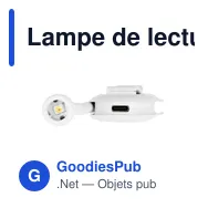 Lampe de lecture personnalisable avec logo - Lampe livre pliable Mazi - Miniature 7