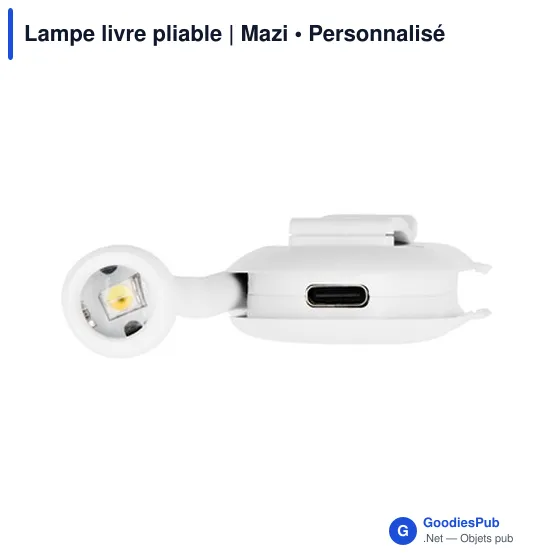 Lampe de lecture personnalisable avec logo - Lampe livre pliable Mazi - Image 7