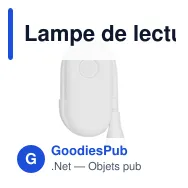 Lampe de lecture personnalisable avec logo - Lampe livre pliable Mazi - Miniature 9