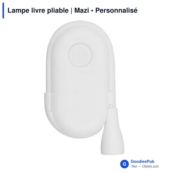 Lampe de lecture personnalisable avec logo - Lampe livre pliable Mazi - Image 9