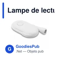Lampe de lecture personnalisable avec logo - Lampe livre pliable Mazi - Miniature 10