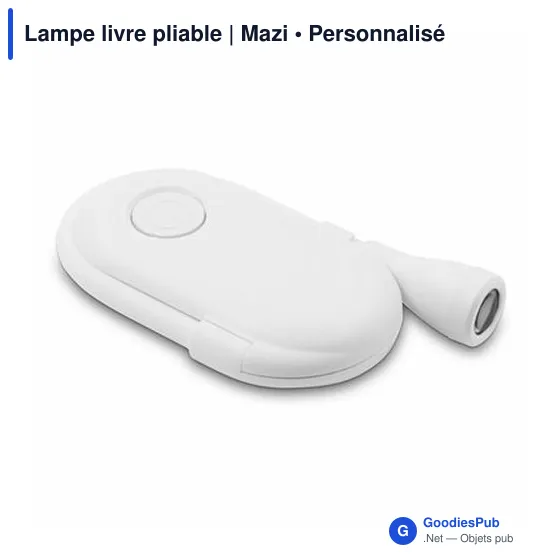 Lampe de lecture personnalisable avec logo - Lampe livre pliable Mazi - Image 10