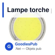 Lampe torche personnalisable avec logo - Lampe magnétique mini COB Dan - Miniature 1