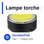 Lampe torche personnalisable avec logo - Lampe magnétique mini COB Dan - Miniature 5