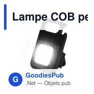 Lampe COB personnalisable magnétique rechargeable avec logo - Aluminium recyclé - Miniature 2