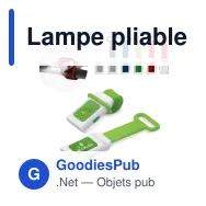 Lampe pliable personnalisable en ABS et silicone avec logo - Flex - Miniature 1