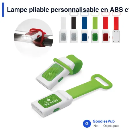 Lampe pliable personnalisable en ABS et silicone avec logo - Flex