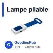 Lampe pliable personnalisable en ABS et silicone avec logo - Flex - Miniature 3