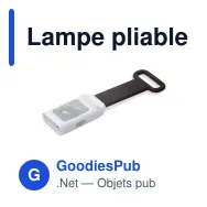 Lampe pliable personnalisable en ABS et silicone avec logo - Flex - Miniature 6